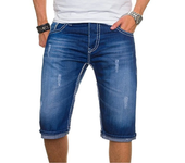Pantalones cortos vaqueros para hombre, skinny jeans hasta la rodilla, informales, elásticos, de alta calidad, verano