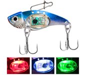 Carp Underwater LED Artificial Soft Lure Double Color LED Flashing Light Soft Bait 5cm Silicone Fishing Lures Gift