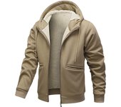 New Simplicity Solid Color Man Tops Winter Keep Warm Windproof Hooded Jackets 2024 Outdoors Leisure Fleece Thickening Coats Man