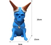 ERMAKOVA Ice Cream Skeleton Dog Puppy Statue Home Decoration Sculpture Resin  Modern Abstract Desktop Ornaments Halloween Gift