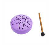 3 Inch 6 Tone Steel Tongue Drum Mini Hand Pan Drums with Drumsticks Percussion Musical Instruments Drum Purple