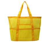 Women's Transparent Mesh Shopping Totes Fashion Light and Versatile Large-capacity Portable Handbag Beach Mesh Bag Shoulder Bag