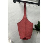 Bolso tipo cubo bolso de paja tejido a mano bolso de playa junto al mar de verano para mujer bolso de hombro de viaje