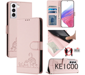 Ranura De Tarjeta Anti - Caída Para Samsung Galaxy S21 S22 S23 Fe Ultra Plus 5G Solapa Billetera Con Carcasa De Teléfono Sólido
