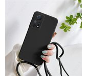 For Xiaomi Redmi Note 12 Pro 5G Note 11 Pro Candy Color Square Liquid Silicone Phone Case Crossbody Necklace Lanyard Strap Cover