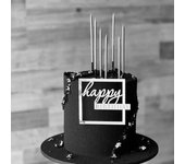 Ins Gold Happy Toppers Girl Acrylic Kids Birthday Party Cake Topper Baby Shower Gift Dessert Decoration