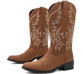Botas de cuero de tubo medio con cremallera Botas de caballero retro bordadas Botas de cuero británicas Botas de herramientas