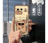 protective Card slot Phone Case For Google Pixel8 Shockproof Silicone Cartoon Cover Dirt-resistant Card sleeve Graffiti