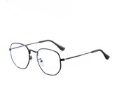 Nuevas gafas de sol polarizadas poligonales con estilo, montura de gafas anti-azules de metal