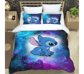 Anime  Stitch Love Child Duvet Cover Set HD Comforter Cover for Kids Bedding Sets Bedclothes Bedroom Decor