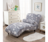 Funda protectora elástica para silla sin brazos, funda elástica de terciopelo para Chaise Longue, fundas para sofá cama, decoración para el hogar y la sala de estar