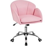 Silla de Oficina Silla de Ruedas Silla Altura Ajusteble MAX Carga 136 KG Silla de Despacho Estudio Blanco Silla Piel Sintética