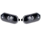 2Pcs Car Side Marker Turn Signal Warning Light Black Lamp Cover for MK4 Golf Jetta Bora,B5/B5.5 Passat,Beetle