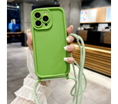 Funda de teléfono para iPhone 14 13 15 16 Pro Max 16E 12 11 X XR XS 7 8 Plus SE 2020, correa cruzada ajustable con cordón, funda suave