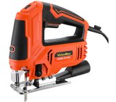 VALUEMAX 800W Sierra de calar, con 6 velocidades y 4 posiciones orbitales, función de soplado de polvo, ángulo de corte de ±45°