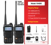 Retevis RA685 Walkie Talkie Ham Two-way Radio Stations Long Range Walkie-talkies Profesional UHF VHF USB Type C Charger 5W CHIRP