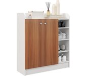 Mueble Zapatero de 2 Puertas Zapatero Estrecho con Estantes Ajustables para 12 Pares de Zapatos para Pasillo Entrada 83x30x90 cm Blanco