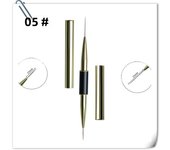 Dual End Nail Art Stripes Lines Liner DIY Painting Brush Liquid Powder Acrylic UV GEL Extension Builder French Drawing Pen