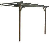 Pérgola de Madera Pino Tratada para Exterior- Gama Kai - Dimensiones de   300x240x240 a 270 cm - VidaHuerto