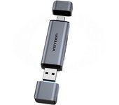 Lector de Tarjetas Externo Vention CLLH0/ USB 3.0/ USB Tipo-C