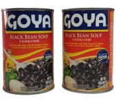 FRIJOLES NEGROS - GOYA - Preparados con aceite de oliva, Pimienta y Cebolla - LATA -  PACK DE 2 - 425 G CADA UNO
