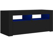 vidaXL Mueble de TV con luces LED 90x35x40 cm, Mueble de Salon, Mueble TV, Mueble TV salon, Mesa de TV, Mueble tele