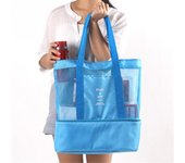 Hand Shoulder Insulation Bag Hot Sale Women Mesh Transparent Bag Double-layer Heat Preservation Large Picnic Beach Storage Bags