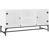 vidaXL Mueble de TV con puertas de vidrio 102x37x50 cm, Mueble de Salon, Mueble TV, Mueble TV salon, Mesa de TV, Mueble tele