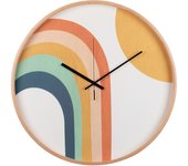 Adda Home Reloj Pared Metal Natural 60x4,5x60 Cm - Decoración Funcional y Elegante