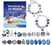 2025 Christmas Advent Calender Gift Box Creative DIY Snowman Santa Claus Bracelet Countdown Calendar Box for Girls New Year Gift