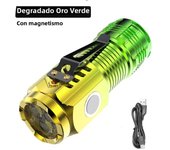Three-eyed Monster LED Strong Light Flashlight Rechargeable Multifunctional Portable Outdoor Home Mini Flashlight Cap Clip Light