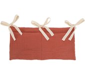 Bolsa para Cuna de Bebe, Bolsa para cochecito de Bebe, Algodón Puro, Doble rejilla, pañal, biberón, Juguetes de dentición, Bolsa de almacenamiento decorativo