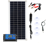 300W Solar Panel with 60A Controller 12V Portable Outdoor Power Supply Charging Board Photovoltaic Full Smart Dashboard
