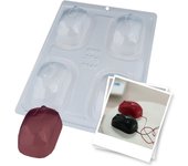 BWB 9841 Molde Raton para ordenador Especial 3 partes Forma con silicona para chocolate caliente de 4 Cavidades 30-100g Plástico PET Tridimensional Accesorios y utensilios de reposteria