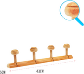LILI HOME Percha Colgador de Madera con 6 Pomos 66.5 Cm