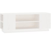 Mueble TV combinadoMueble de TV madera maciza de pino blanco 110x35x40,5 cm