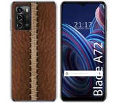 Funda Silicona para ZTE Blade A72 diseño Cuero 01 Dibujos