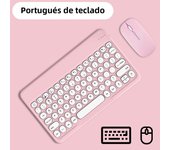 Wireless Keyboard And Mouse For Apple Samsung Bluetooth Keyboard for iPad iPhone Tablet Laptop Spanish Portuguese Russian French