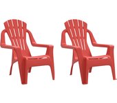 vidaXL Sillas de jardín niños 2 uds aspecto madera PP 37x34x44 cm