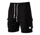 2024 nuevos pantalones cortos de verano para hombres, pantalones cortos deportivos y de ocio con cintura elástica y lazo, ropa exterior de talla europea, pantalones de cinco cuartos