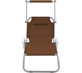 vidaXL Tumbona plegable con toldo y ruedas acero Azul, Negro, Rojo Sillas de Exterior Ideal para jardín, playa, piscina, terraza Tumbona Piscina Tumbonas Playa Tumbonas Jardín Exterior
