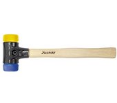 Wiha Martillo de cara blanda Safety de dureza media/duro con mango de madera Hickory, cabezal redondo (26656)