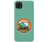 Funda Silicona Líquida Verde para Samsung Galaxy A22 5G diseño Adventure Time Dibujos