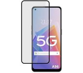 Protector Cristal Templado Completo 5D Full Glue Negro para Oppo A96 5G Vidrio