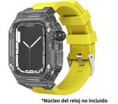 44mm 40mm Glacier Modification Kit Rubber Band For Apple Watch 9 8 7 45MM 41MM Transparent Mod Case For iWatch Series 6 SE 5