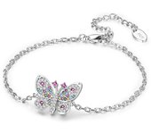Trendy Bracelet For Women 925 Silver Sparkling Lucky Infinite Symbol Sakura Sunflower Butterfly Pendant Bracelet Wedding Jewelry