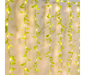 Artificial Leaf Willow Vines LED Lights String EU Control Garland Flower Christmas Fairy Lights for Home Wedding Party Decor
