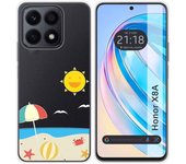 Funda Silicona Transparente para Huawei Honor X8a diseño Playa Dibujos