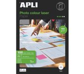 APLI PAPEL FOTOGRAFICO COLOUR LASER A4 160 G 100 HOJAS BRILLANTE