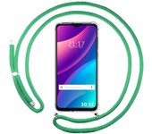 Funda Colgante Transparente para TCL 30 SE / 30E / 306 con Cordon Verde Agua